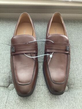Calvin Klein Men's Jameson Jimmon-R Brown Slip-On Loafers Dress Shoes Size 8
